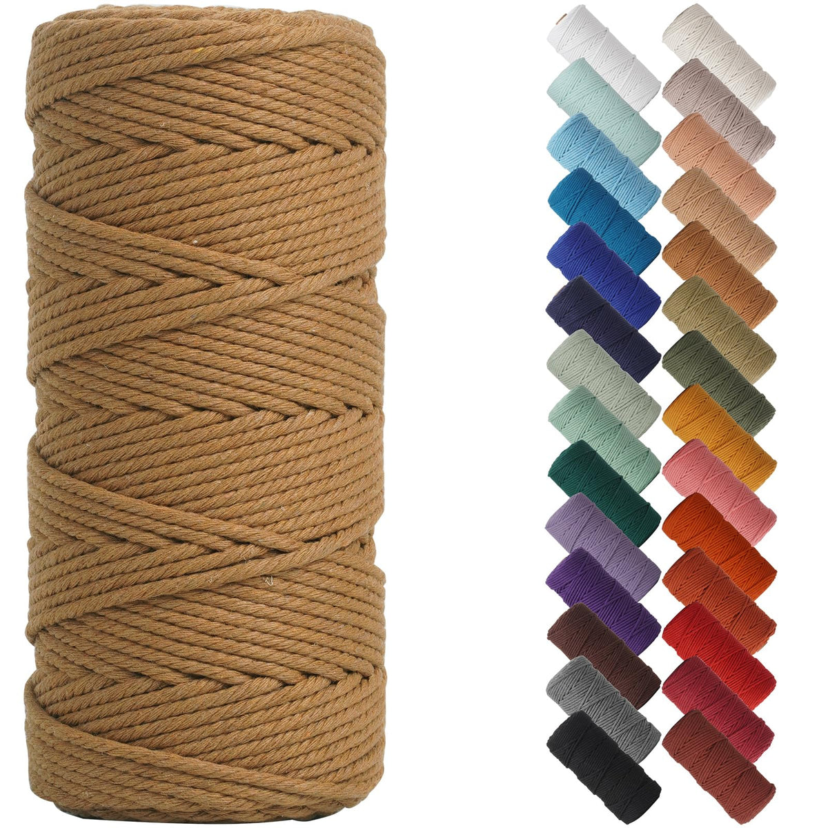 NOANTA Baby Blue Macrame Cord 3mm x 109yards, Cotton Rope Macrame Yarn Jansha Store