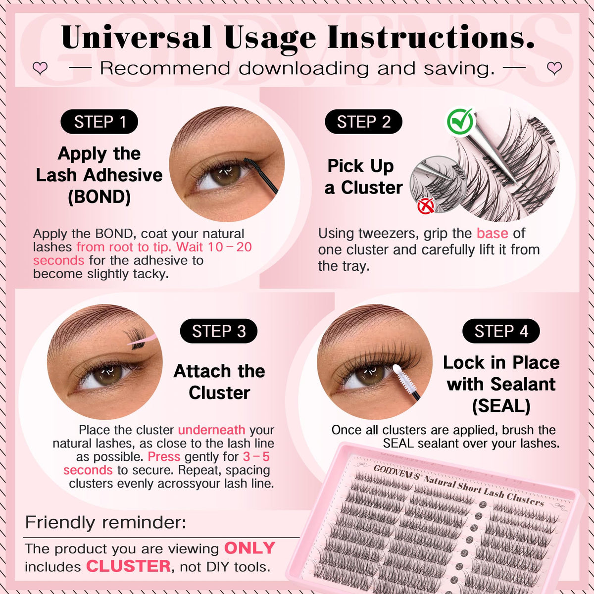 Brown Lash Clusters Natural For Soft Glam 300Pcs Wispy Lashes Cluster Eyelash Cluster Extensions C Curve Individual Lashes DIY Lash Extension Waterproof & Long - Lasting (10-16mm) Jansha Store