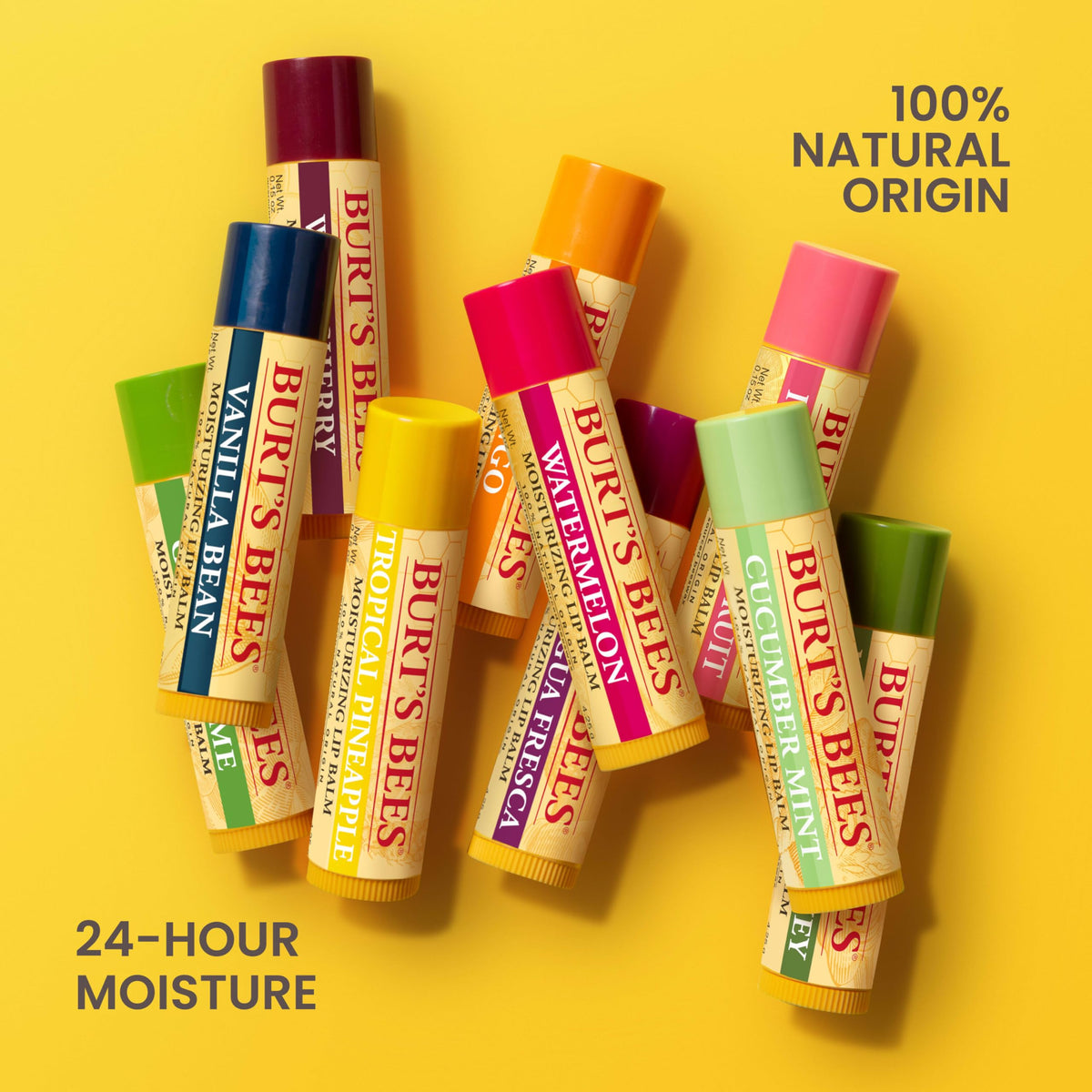 Burt's Bees Lip Balm, Pomegranate, 0.15 oz., 4 Tubes Jansha Store