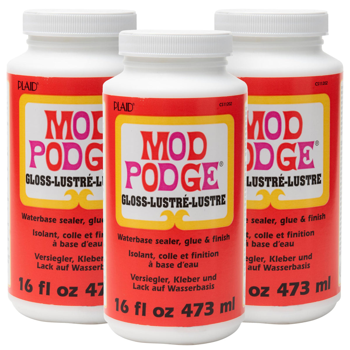 Mod Podge Gloss Sealer, Glue & Finish: All-in-One Craft Solution- Quick Dry, Easy Clean, for Wood, Paper, Fabric & More. Non-Toxic - Craft with Confidence, Made in USA, 16 oz., Pack of 1 Jansha Store