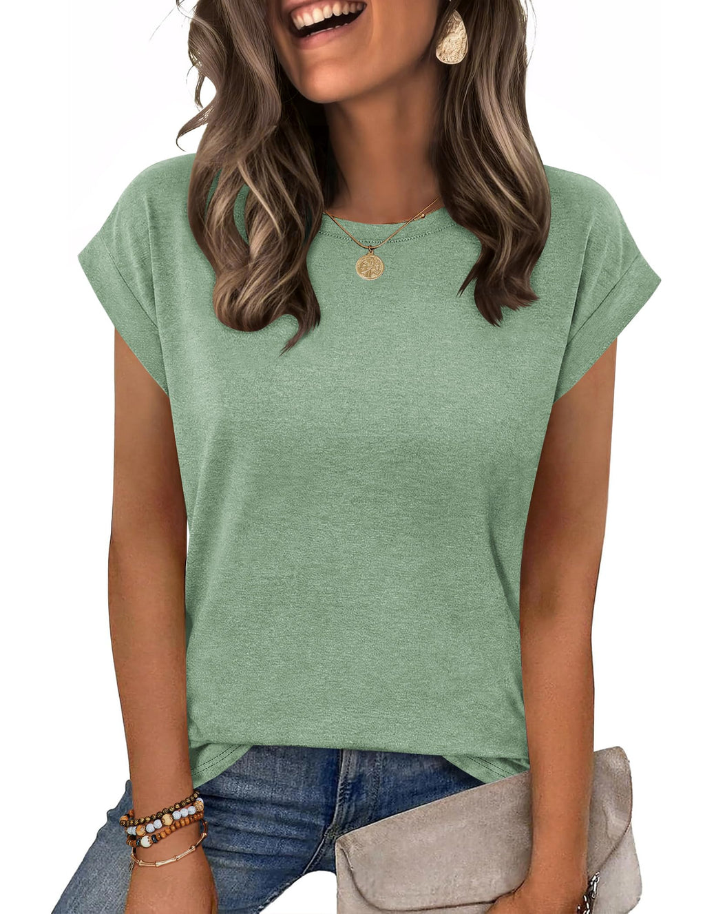 Zeagoo Womens Tops Summer Casual Cap Sleeve Tshirts Shirts Business Blouses Jansha Store