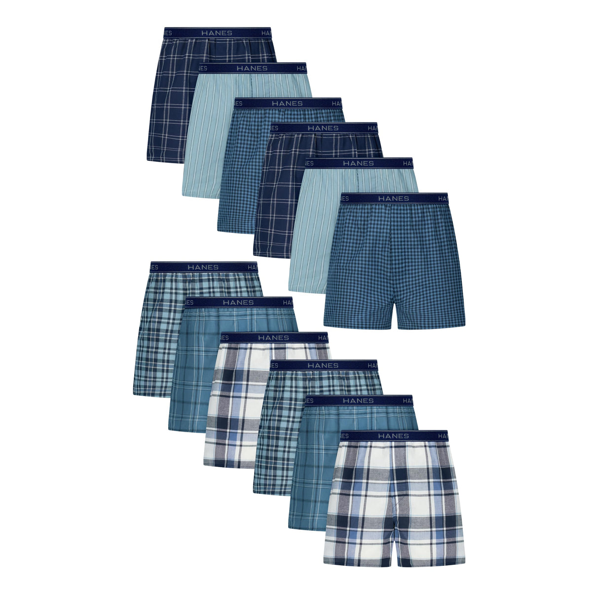 Hanes Men's Underwear Boxers Pack, Cool & Breathable Cotton Underwear, Moisture-Wicking Boxers for Men Jansha Store