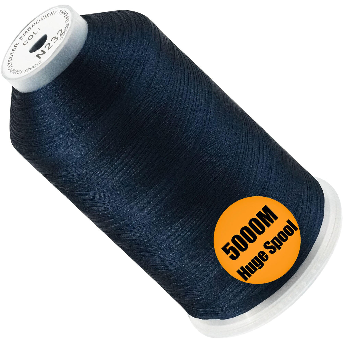 New brothread 5000M Huge Spool Embroidery Machine Thread - White Jansha Store
