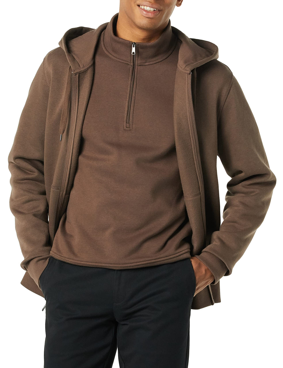 Amazon Essentials Men's Full-Zip Fleece Hoodie Sweatshirt (Available in Big & Tall) Jansha Store