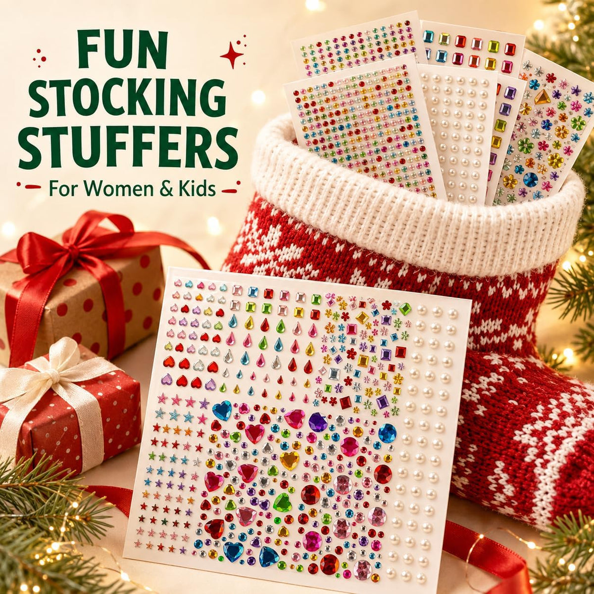 Stocking Stuffers,3528PCS Gem Stickers,Scrapbook Supplies Rhinestones Craft Jansha Store