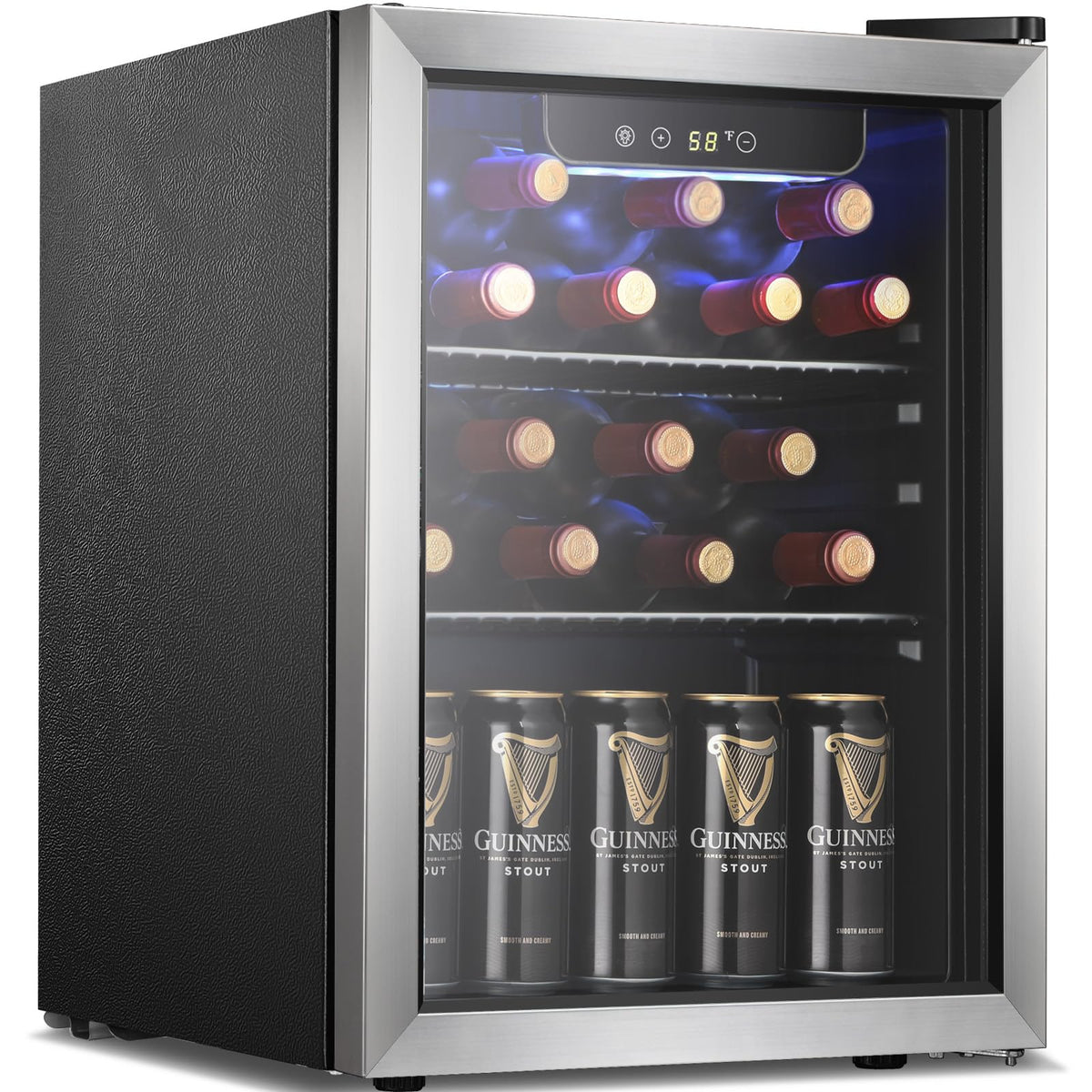 Antarctic Star Beverage Refrigerator Cooler 68 Can, Mini Fridge with Glass Door for Beer Drinks Wine,Freestanding Small Fridge with Electronic Temperature Control for Home and Bar,1.7 cu.ft Jansha Store