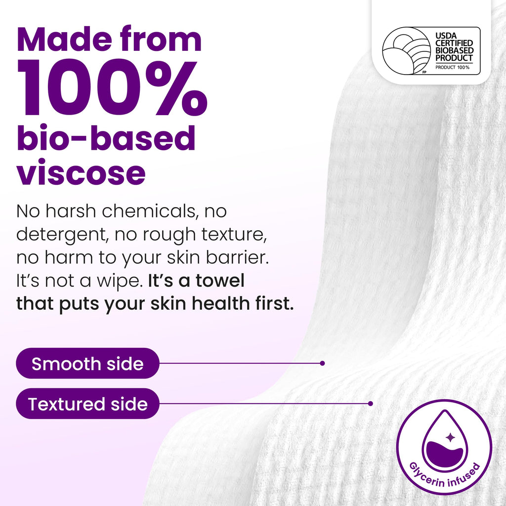 Clean Skin Club Clean Towels XL® Original 50 Ct + Healthy Aging 10ct Travel Pack Duo, 100% USDA Biobased Disposable Face Towels, Makeup Remover Dry Wipes, Ultra Soft, Smooths Fine Lines & Wrinkles Jansha Store