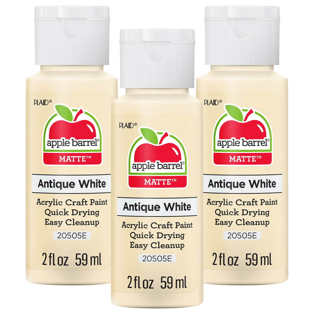 Apple Barrel Acrylic Paint in Assorted Colors (2 Ounce), 20503 White Jansha Store