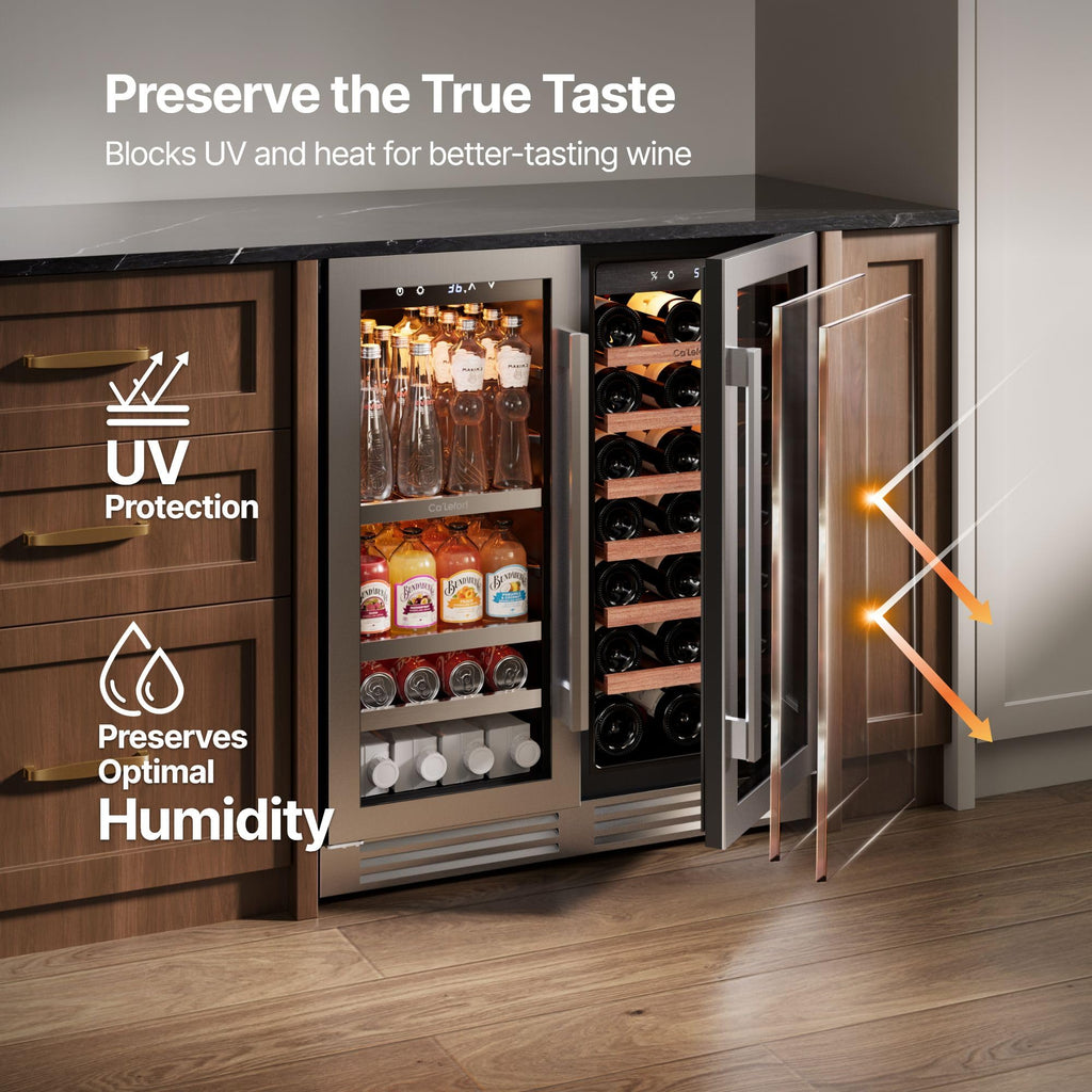 Ca'Lefort 24'' Beverage Refrigerator, 180 Can Beverage Fridge Under Counter Jansha Store