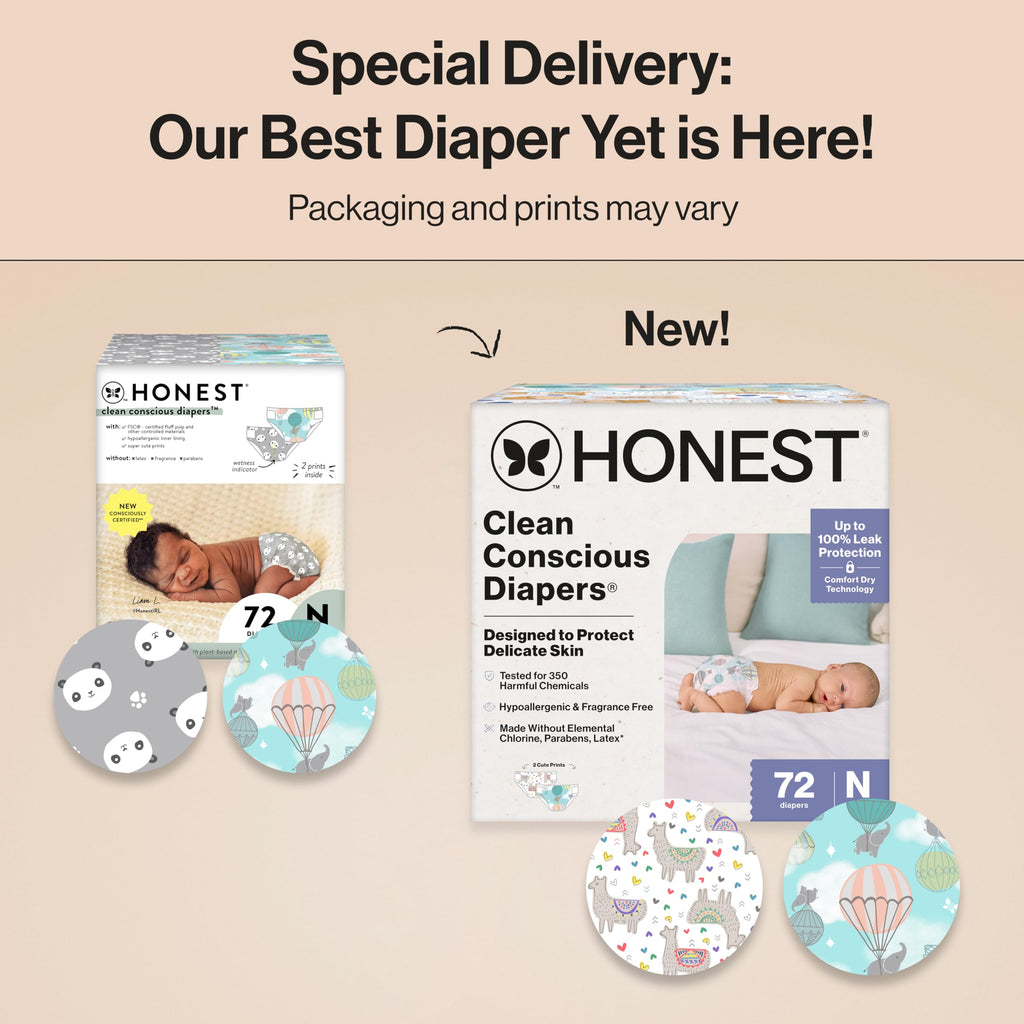 The Honest Company Diapers, All the Alpacas + Turtle Time, Size 1, 78 Count Jansha Store