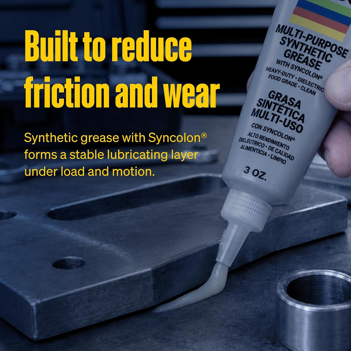 Super Lube Multi-Purpose Synthetic Grease w/ Syncolon - High Temperature, Water & Corrosion Resistant Grease - Workshop & Industrial Use - Food Grade - Translucent White - Tube - 3 oz (21030) Jansha Store