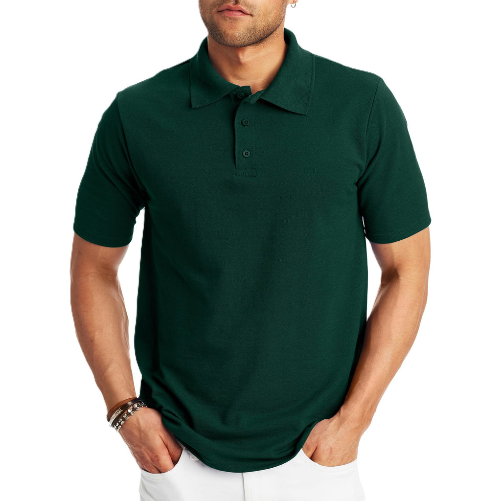 Hanes Men’s X-Temp Short Sleeve Polo Shirt, Midweight Men's Shirt Jansha Store
