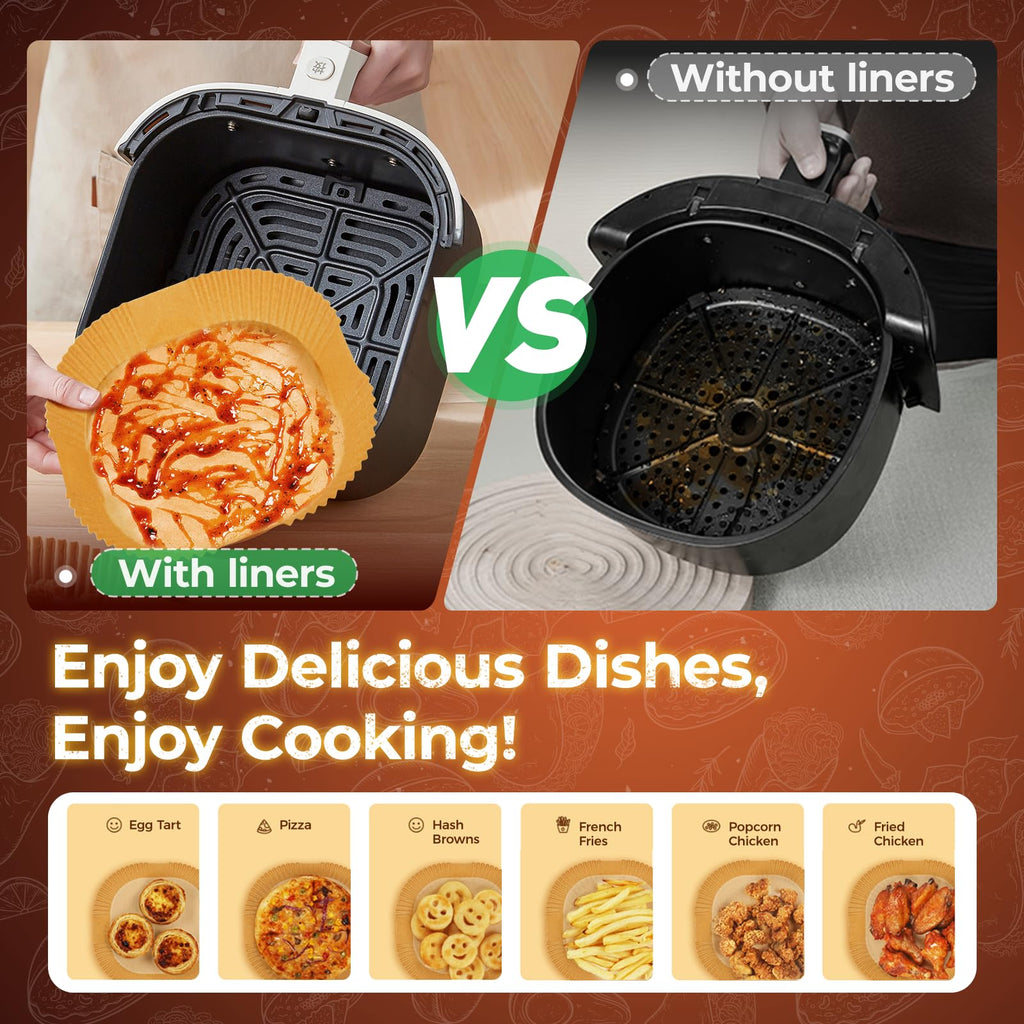 Air Fryer Liners Disposable, 100Pcs Parchment Paper 6.5" Square for 3-5QT Jansha Store