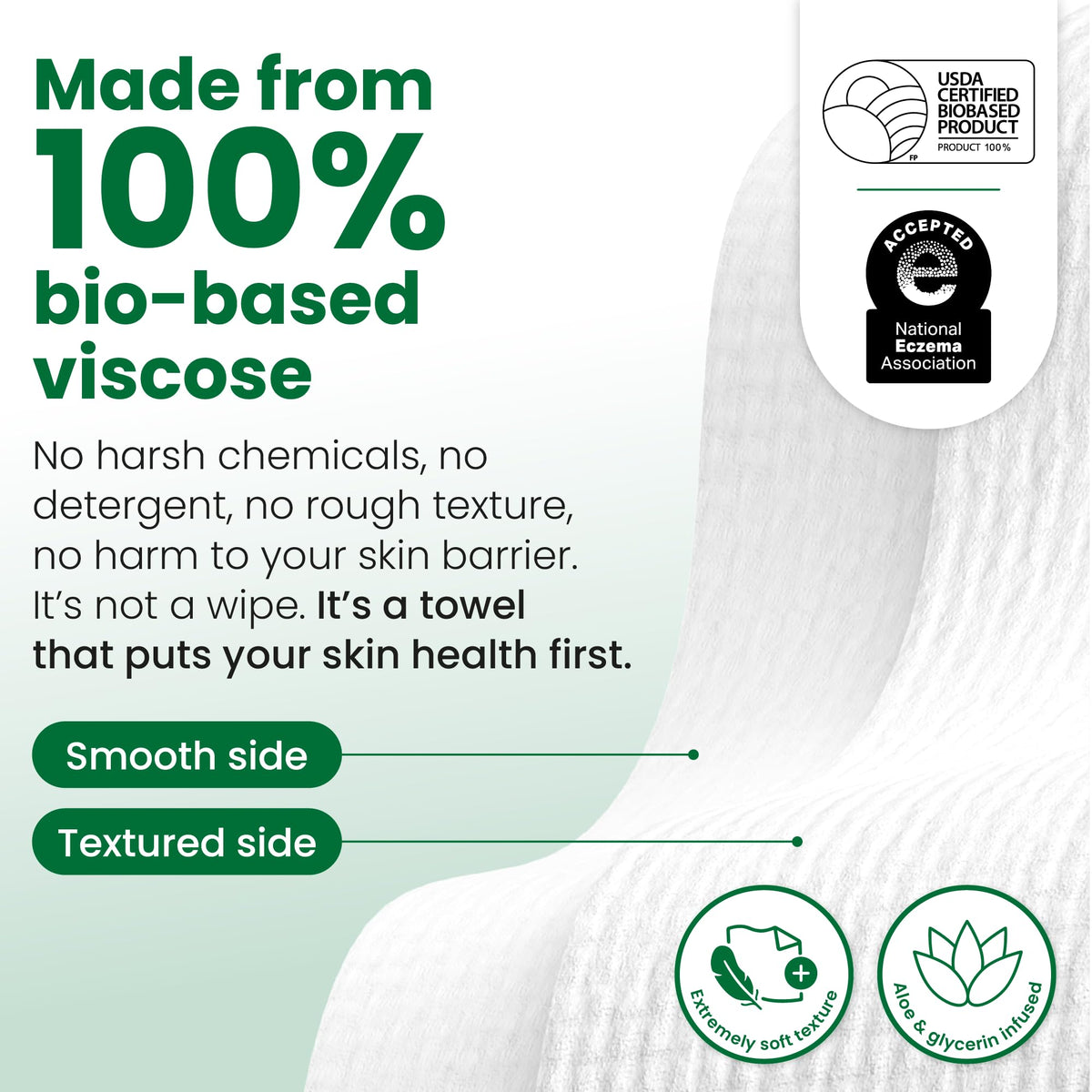Clean Skin Club Clean Towels XL® Original 50 Ct + Healthy Aging 10ct Travel Pack Duo, 100% USDA Biobased Disposable Face Towels, Makeup Remover Dry Wipes, Ultra Soft, Smooths Fine Lines & Wrinkles Jansha Store