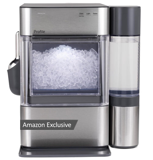 GE Profile Opal Ultra, Countertop Nugget Ice Maker, 1 Gal XL Side Tank, *Amazon Exclusive*, 38 lbs/Day, Pebble Pellet Crushed Ice Machine, WiFi Stainless Steel Jansha Store