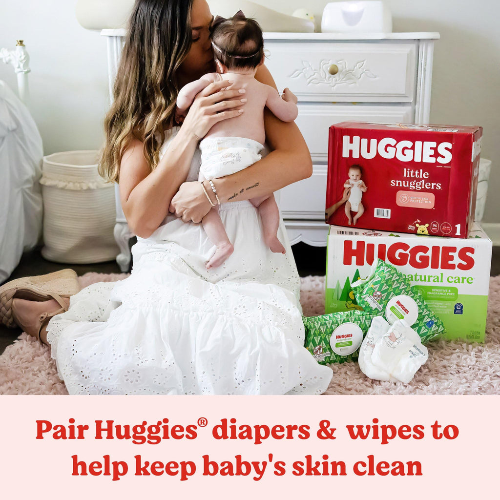Huggies Natural Care Sensitive Baby Wipes, Unscented, Hypoallergenic, 99% Purified Water, 12 Flip-Top Packs (768 Wipes Total), Packaging May Vary Jansha Store