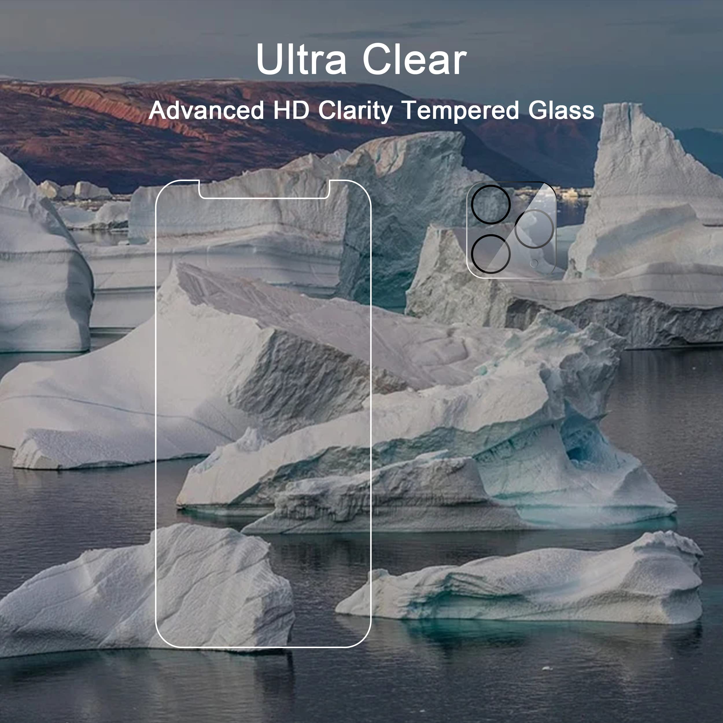 Ailun Screen Protector + Camera Lens Protector for iPhone 16 Pro, 3+3 Pack Jansha Store