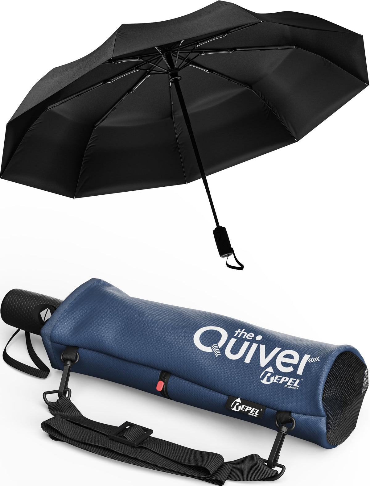 Windproof Travel Umbrella - Compact & Withstands Winds up to 100MPH, Strongest Premium Auto Folding Umbrella for Rain and Sun - Durable, Light & Portable for Women & Men, Fits Backpack & Cars Jansha Store