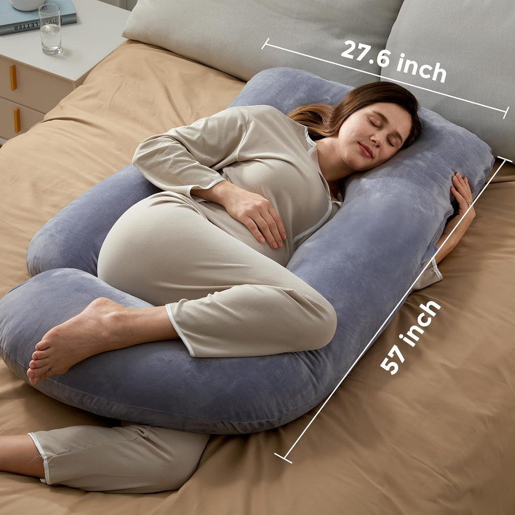 Momcozy Pregnancy Pillow for Sleeping - U Shaped Full Body Maternity Pillow Jansha Store