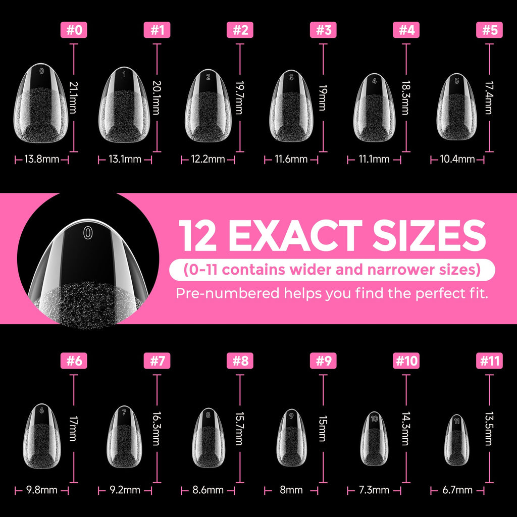 UNA GELLA Extra Short Square Kids Nail Tips 216Pcs Squoval Press On Nails Jansha Store