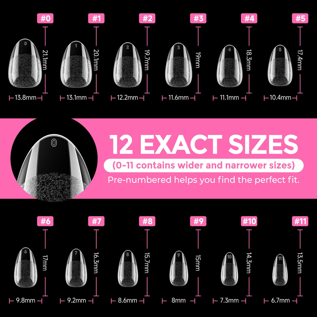 UNA GELLA Extra Short Square Kids Nail Tips 216Pcs Squoval Press On Nails Jansha Store