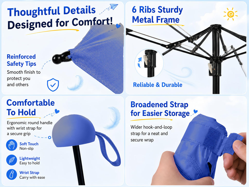BAODINI Mini Travel Umbrella with UV Sun Protection, Compact Pocket-Size Jansha Store
