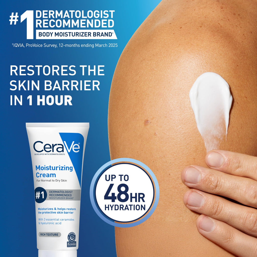 CeraVe Moisturizing Cream, Face & Body Moisturizer for Dry Skin, 19oz Jansha Store