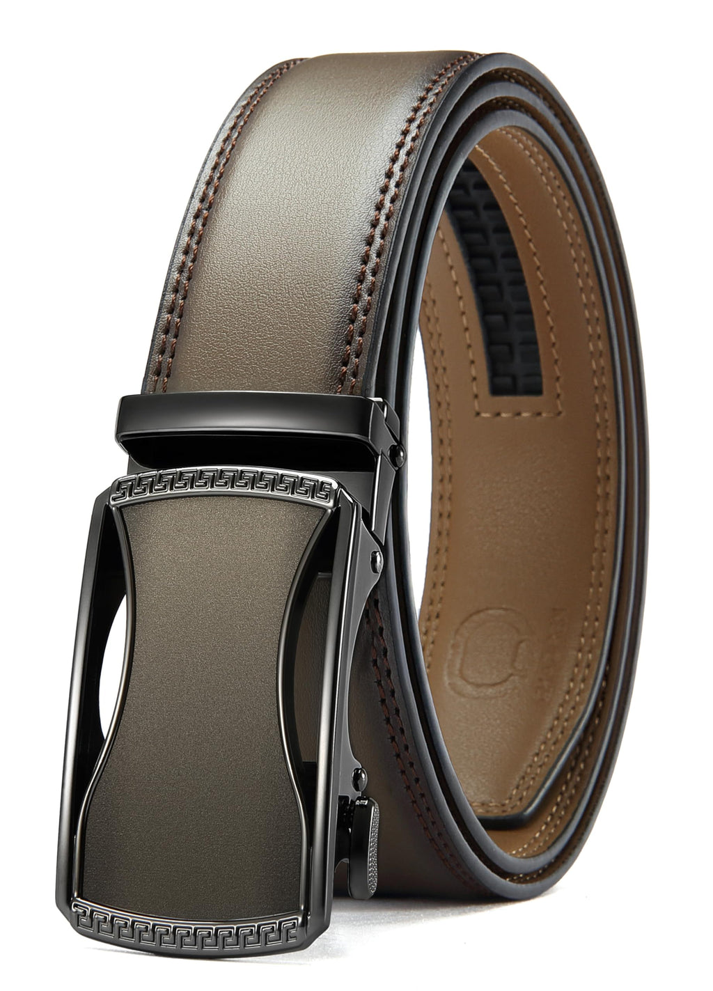 CHAOREN Men's Leather Ratchet Belt - Customizable Fit (35mm) Jansha Store
