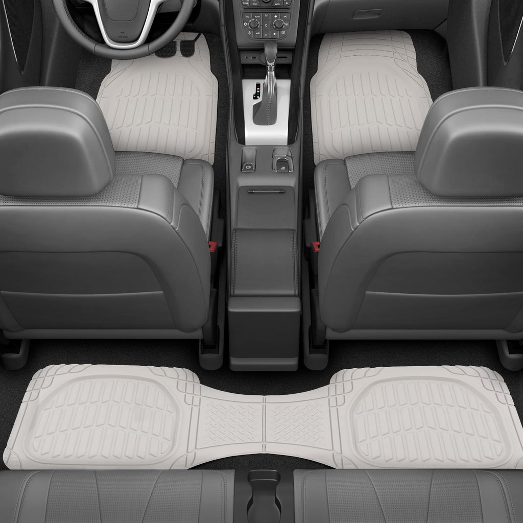 Motor Trend FlexTough Floor Mats for Cars, Black Deep Dish All-Weather Car Mats, Waterproof Trim-to Fit Automotive Floor Mats for Cars Trucks SUV, Universal Floor Liner Car Accessories Jansha Store