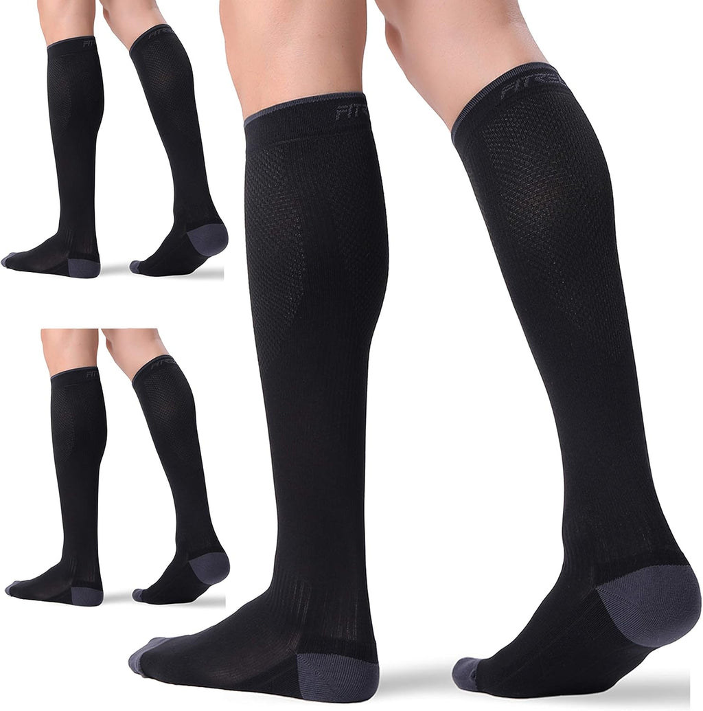 FITRELL 3 Pairs Compression Socks for Women and Men 20-30mmHg-Circulation Support Socks Jansha Store