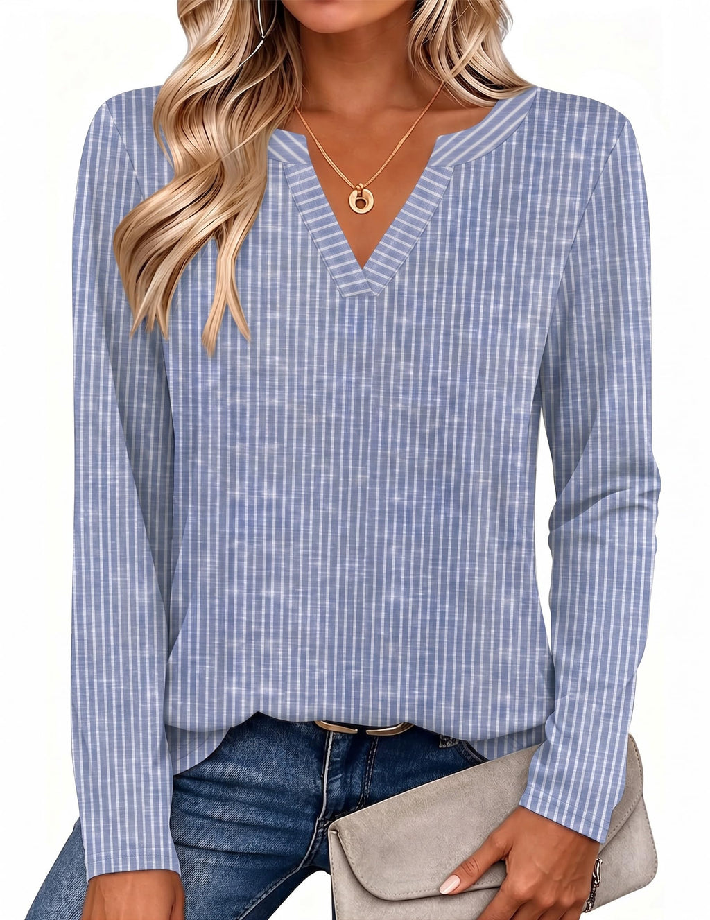 Zeagoo Womens Tops Long Sleeve V Neck Tee Shirts Cute Dressy Casual Jansha Store