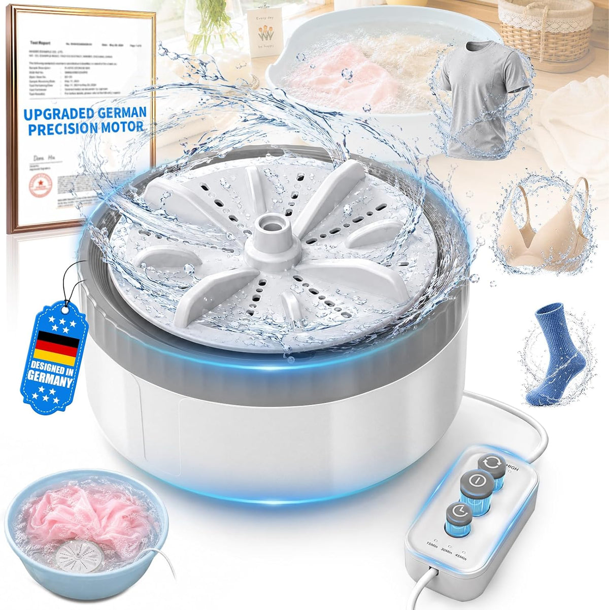 USB Portable Washing Machine | For Clothes & Dishes, Travel, Dorms, RVs Jansha Store