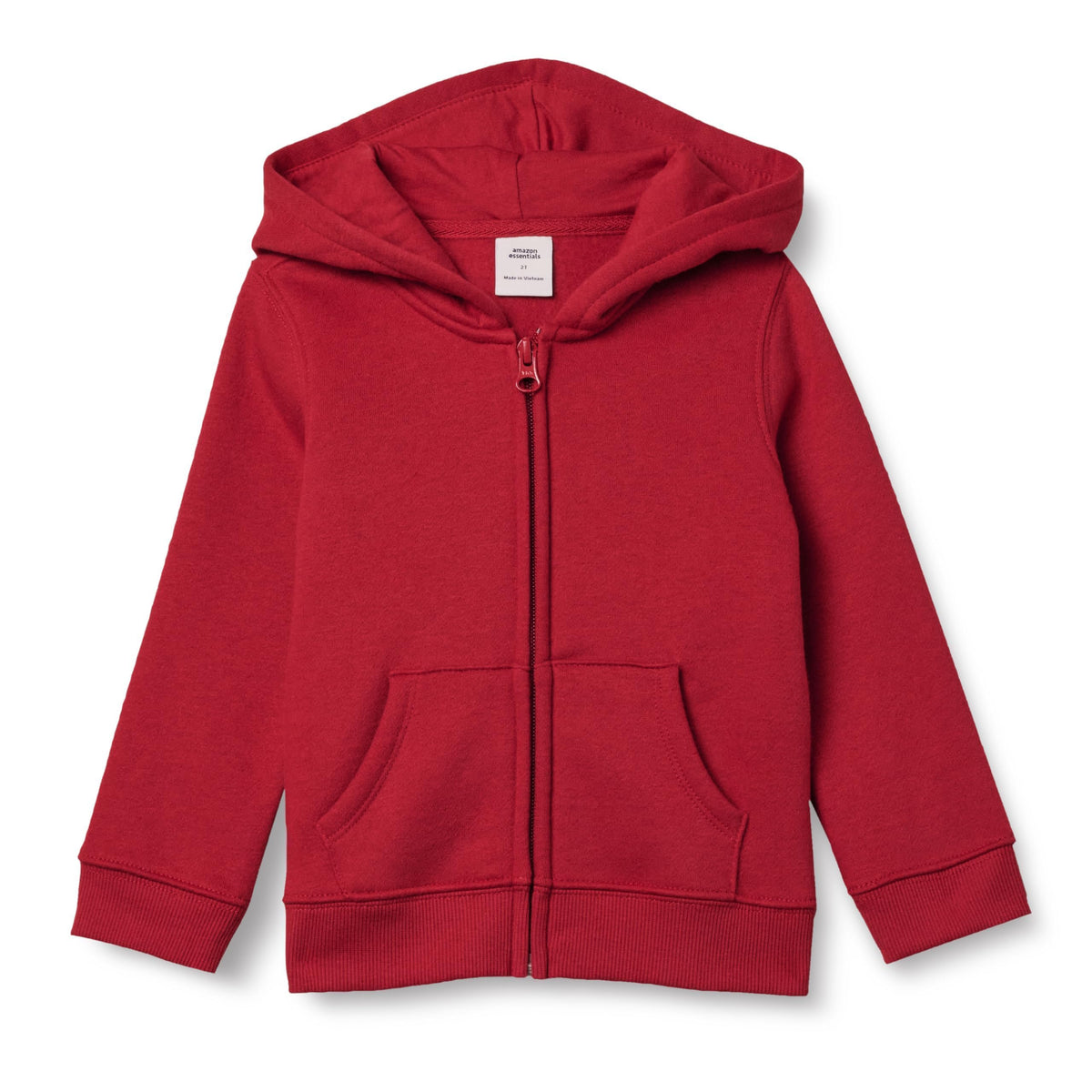 Amazon Essentials Girls and Toddlers' Fleece Zip-Up Hooded Sweatshirt with Lined Hood and Rib Knit Detail Jansha Store
