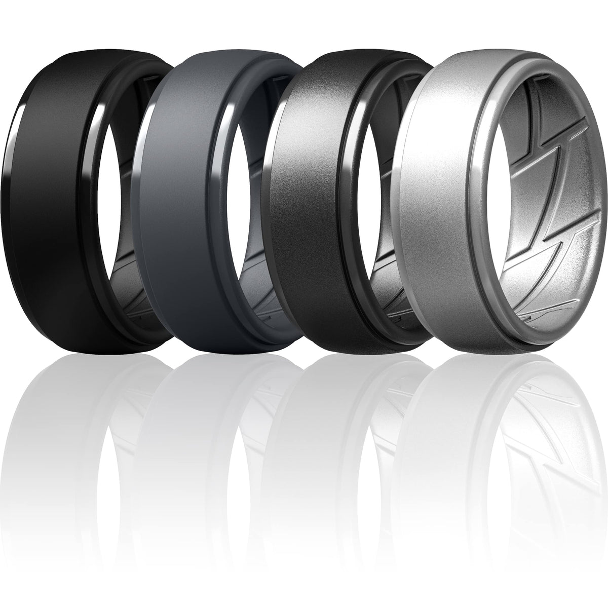 ThunderFit Men's Silicone Rings, Breathable Rubber Bands, 10mm Wide Jansha Store