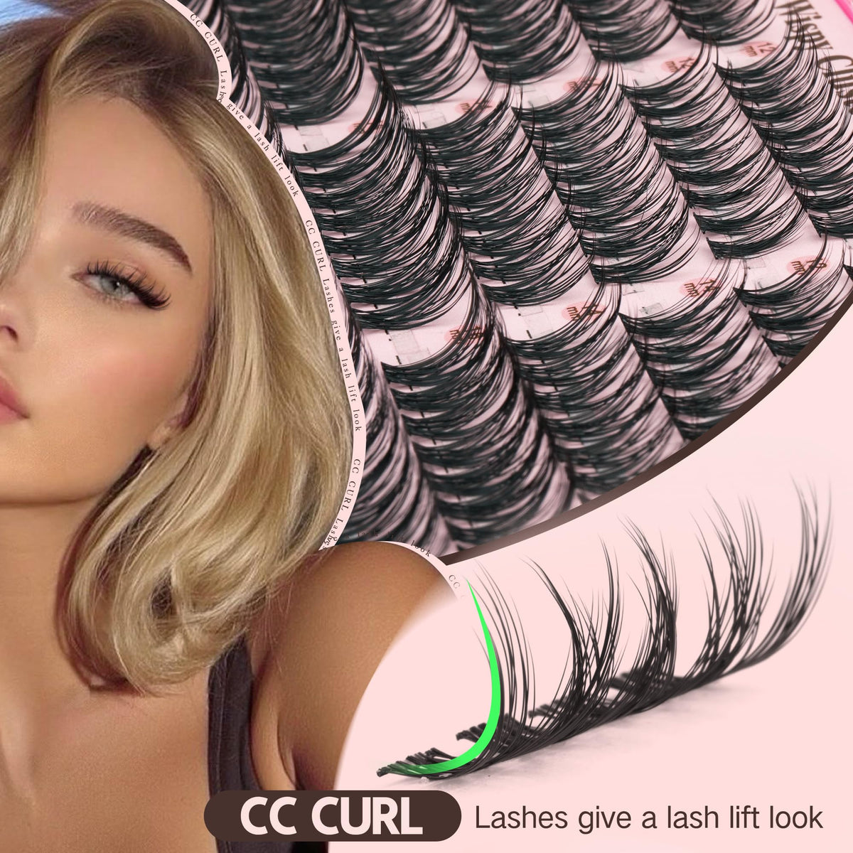 Brown Lash Clusters Natural For Soft Glam 300Pcs Wispy Lashes Cluster Eyelash Cluster Extensions C Curve Individual Lashes DIY Lash Extension Waterproof & Long - Lasting (10-16mm) Jansha Store