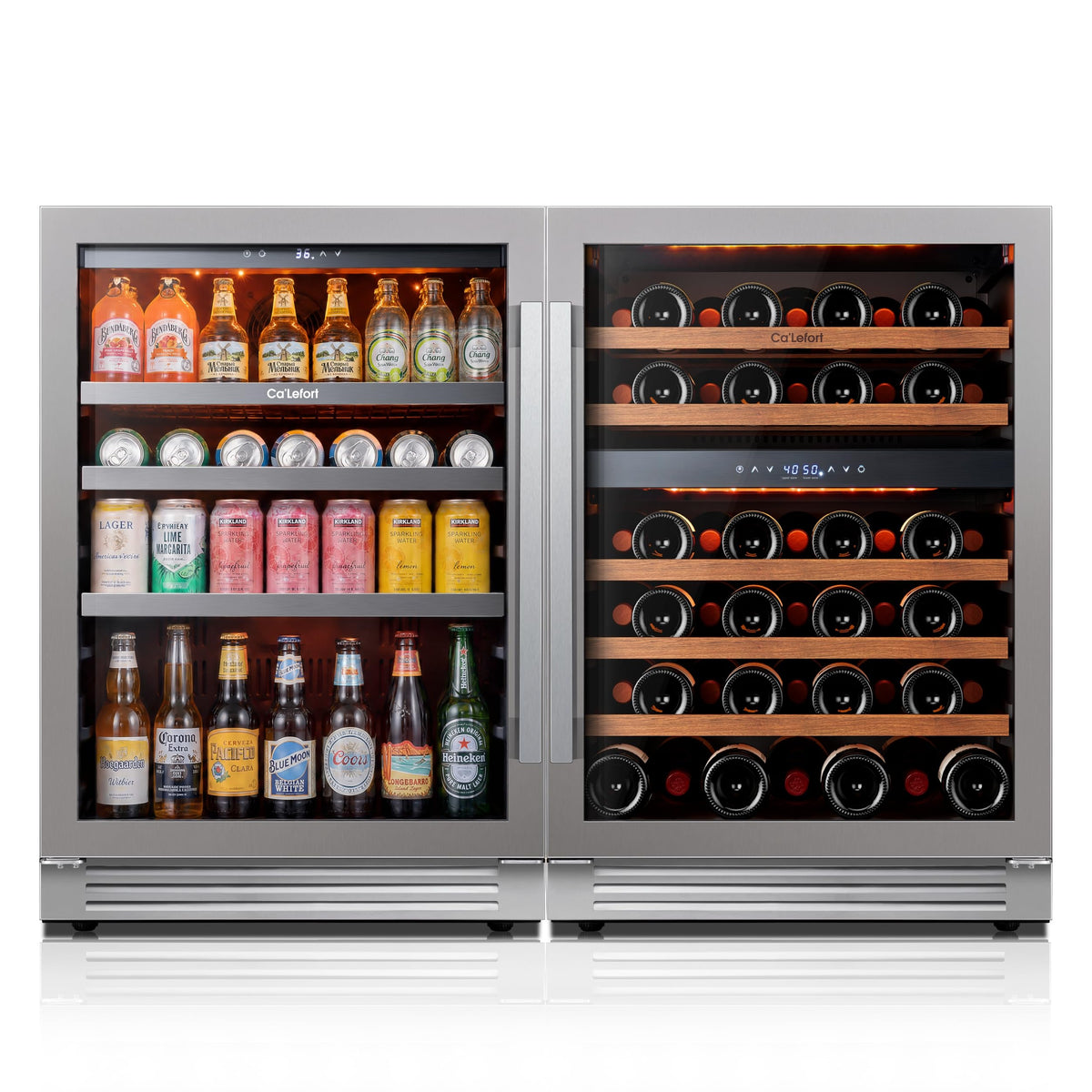 Ca'Lefort 24'' Beverage Refrigerator, 180 Can Beverage Fridge Under Counter Jansha Store