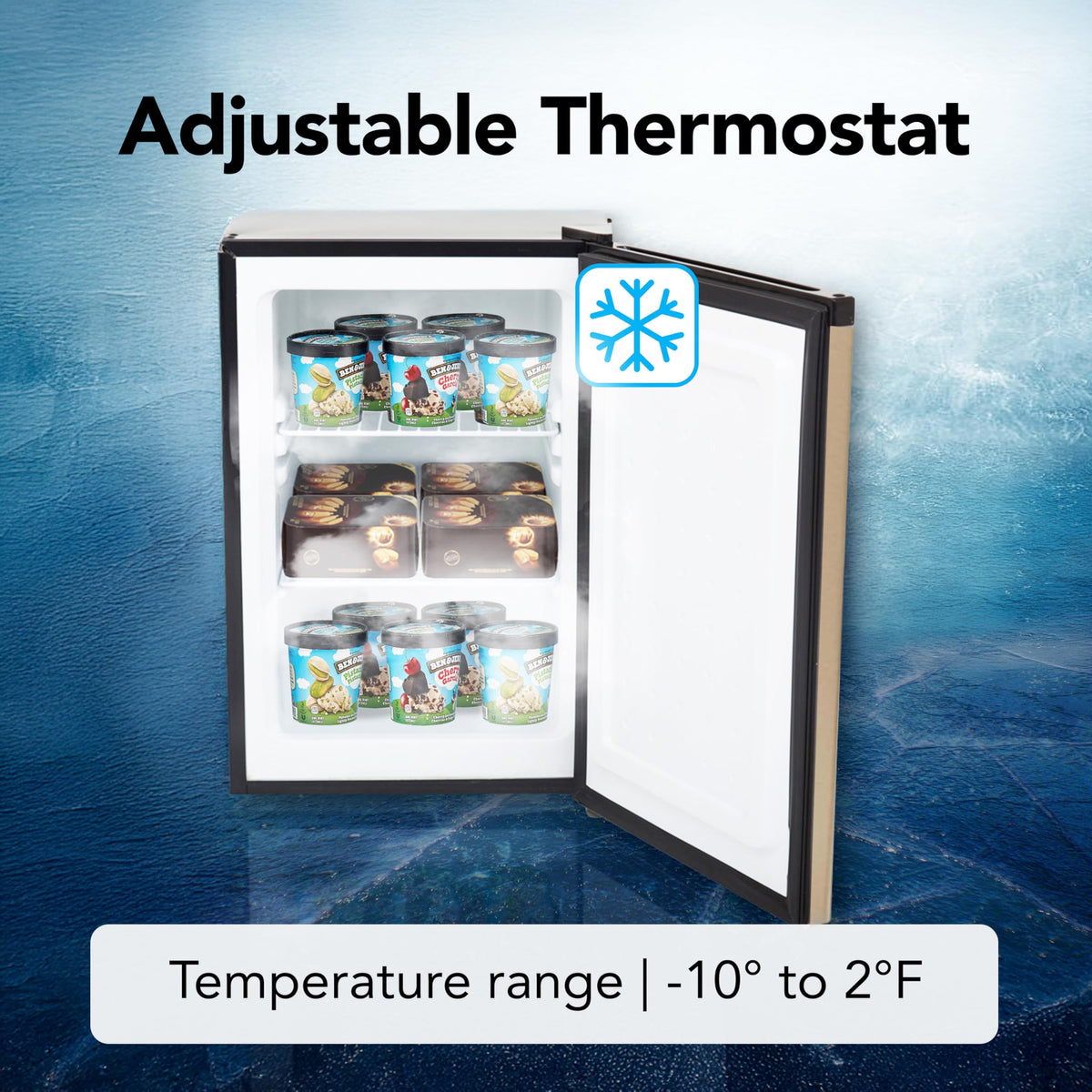 Whynter Upright Mini Freezer, 1.1 Cu Ft, Silver, CUF-112SS Jansha Store