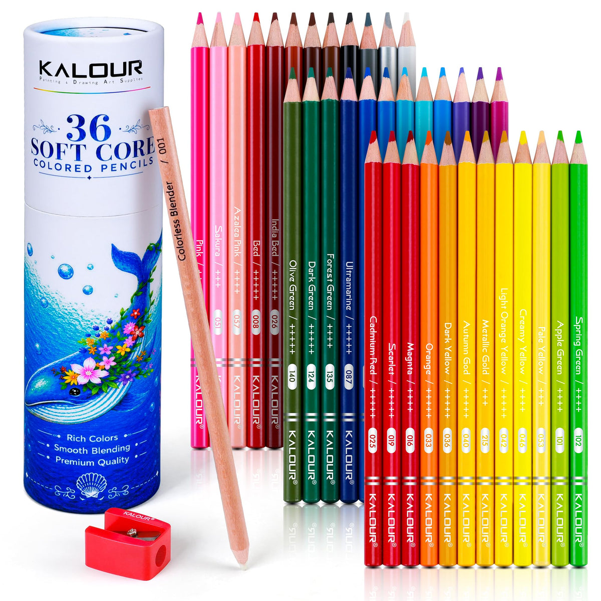 KALOUR 72 Count Colored Pencils for Adult Coloring Books, Soft Core,Ideal for Drawing Blending Shading,Color Pencils Set Gift for Adults Kids Beginners Jansha Store