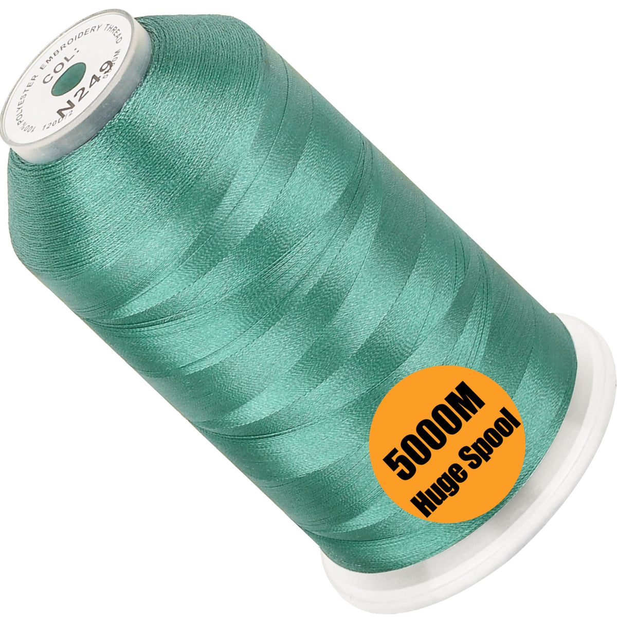 New brothread 5000M Huge Spool Embroidery Machine Thread - White Jansha Store