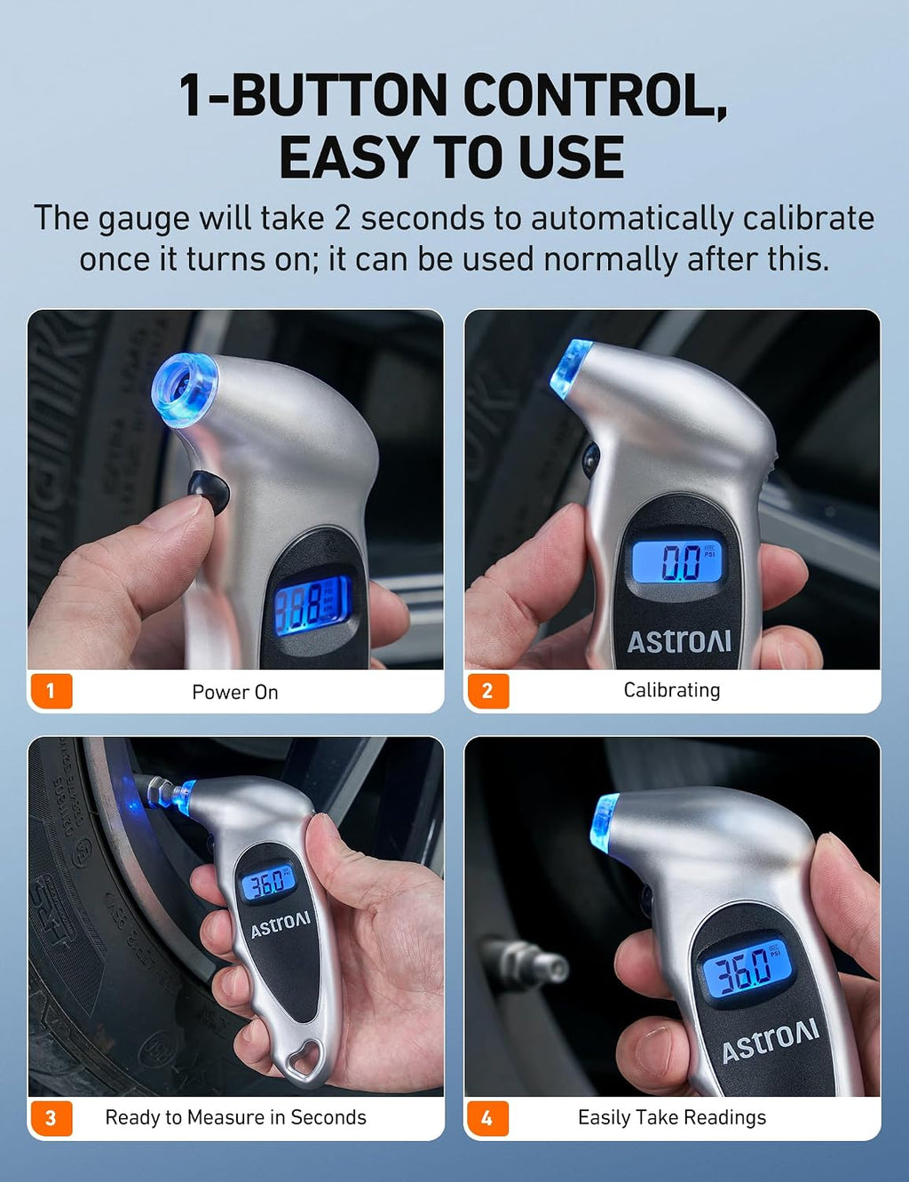 AstroAI Digital Tire Pressure Gauge 150PSI, ±1PSI Accuracy for Car Truck Jansha Store