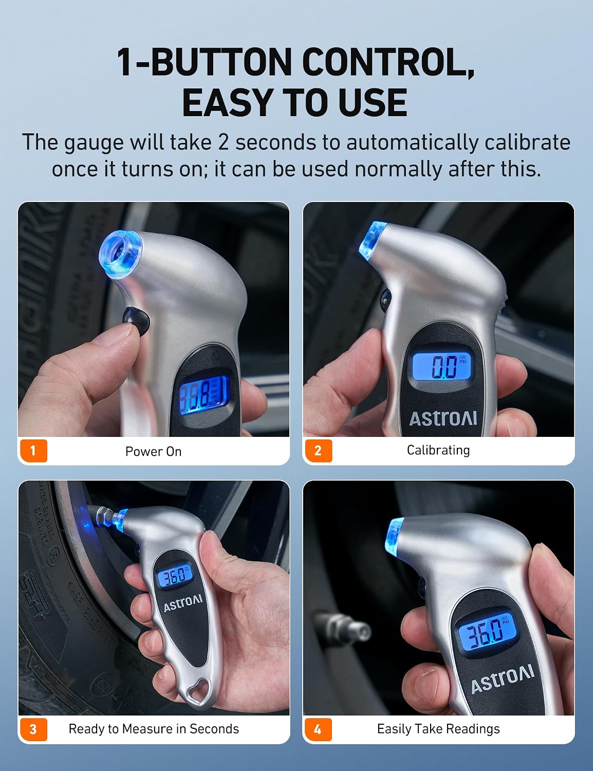 AstroAI Digital Tire Pressure Gauge 150PSI, ±1PSI Accuracy for Car Truck Jansha Store