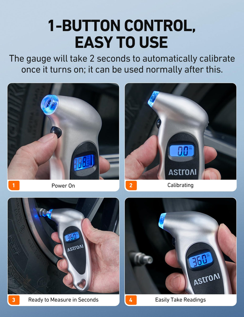 AstroAI Digital Tire Pressure Gauge 150PSI, ±1PSI Accuracy for Car Truck Jansha Store
