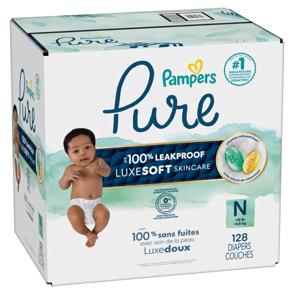 Pampers Pure Baby Diapers, Size 5 (27+ lbs), 132 Jansha Store