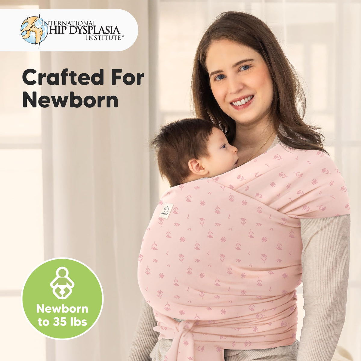 KeaBabies Baby Wrap Carrier, All in 1 Original Baby Carrier, Trendy Black Jansha Store