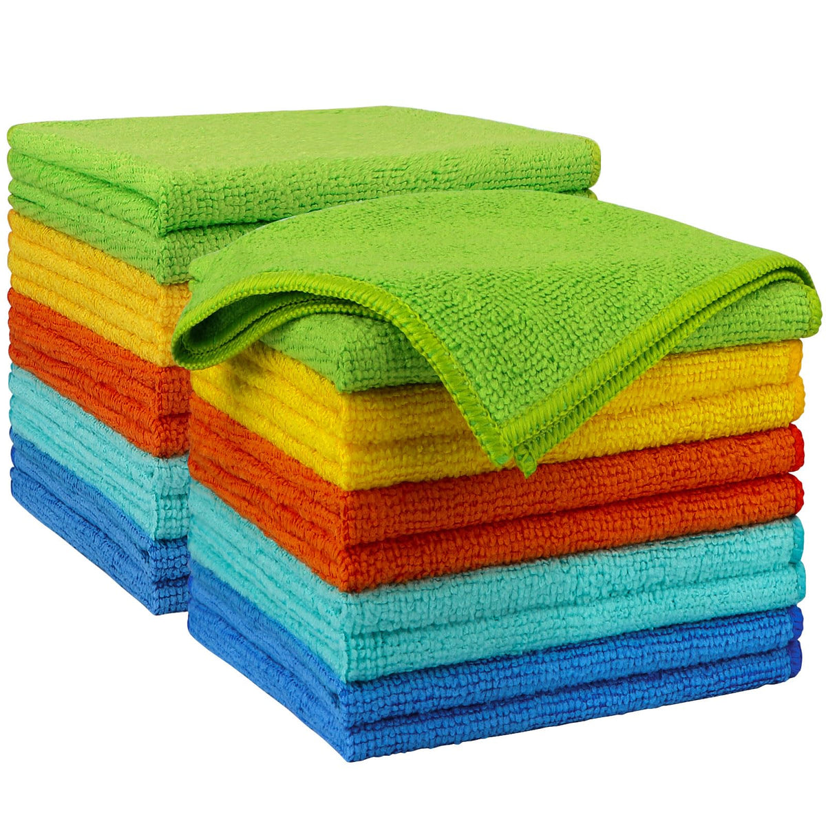 AIDEA Microfiber Cleaning Cloth-50PK, Microfiber Towels for Cars, 12"×12" Jansha Store
