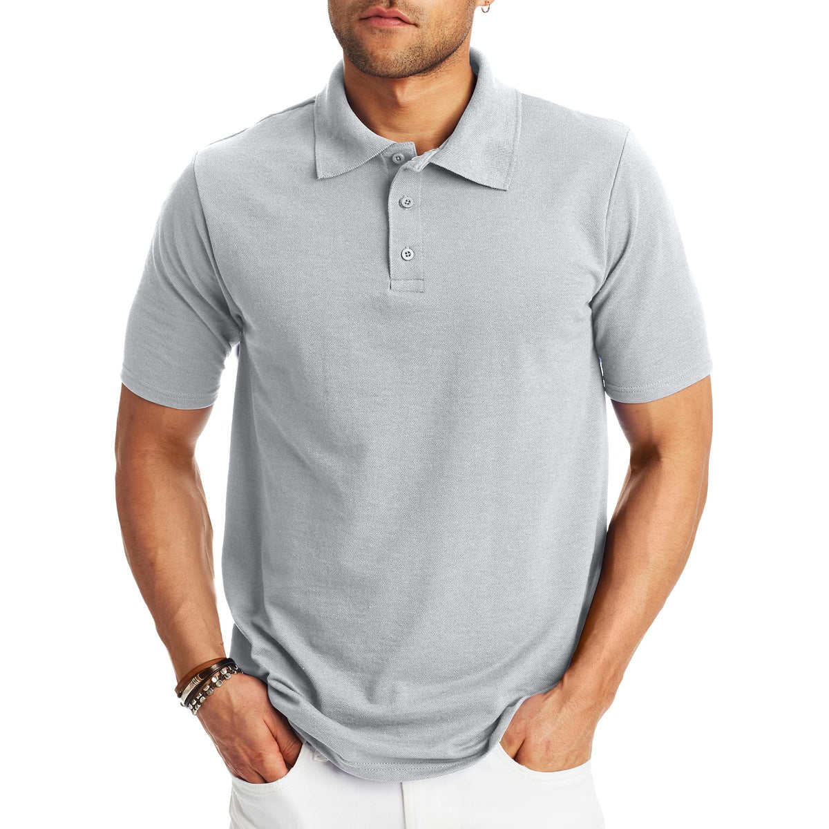 Hanes Men’s X-Temp Short Sleeve Polo Shirt, Midweight Men's Shirt Jansha Store