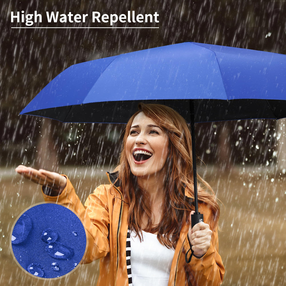 Seniny Windproof Travel Umbrella, Automatic Umbrellas for Rain, Portable & Compact Umbrellas for Backpack, Strong UV for Protection, Folding Small Sun Umbrella for Car, Walking Jansha Store