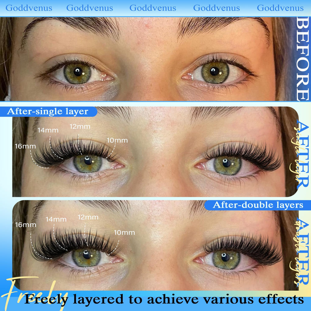 Brown Lash Clusters Natural For Soft Glam 300Pcs Wispy Lashes Cluster Eyelash Cluster Extensions C Curve Individual Lashes DIY Lash Extension Waterproof & Long - Lasting (10-16mm) Jansha Store