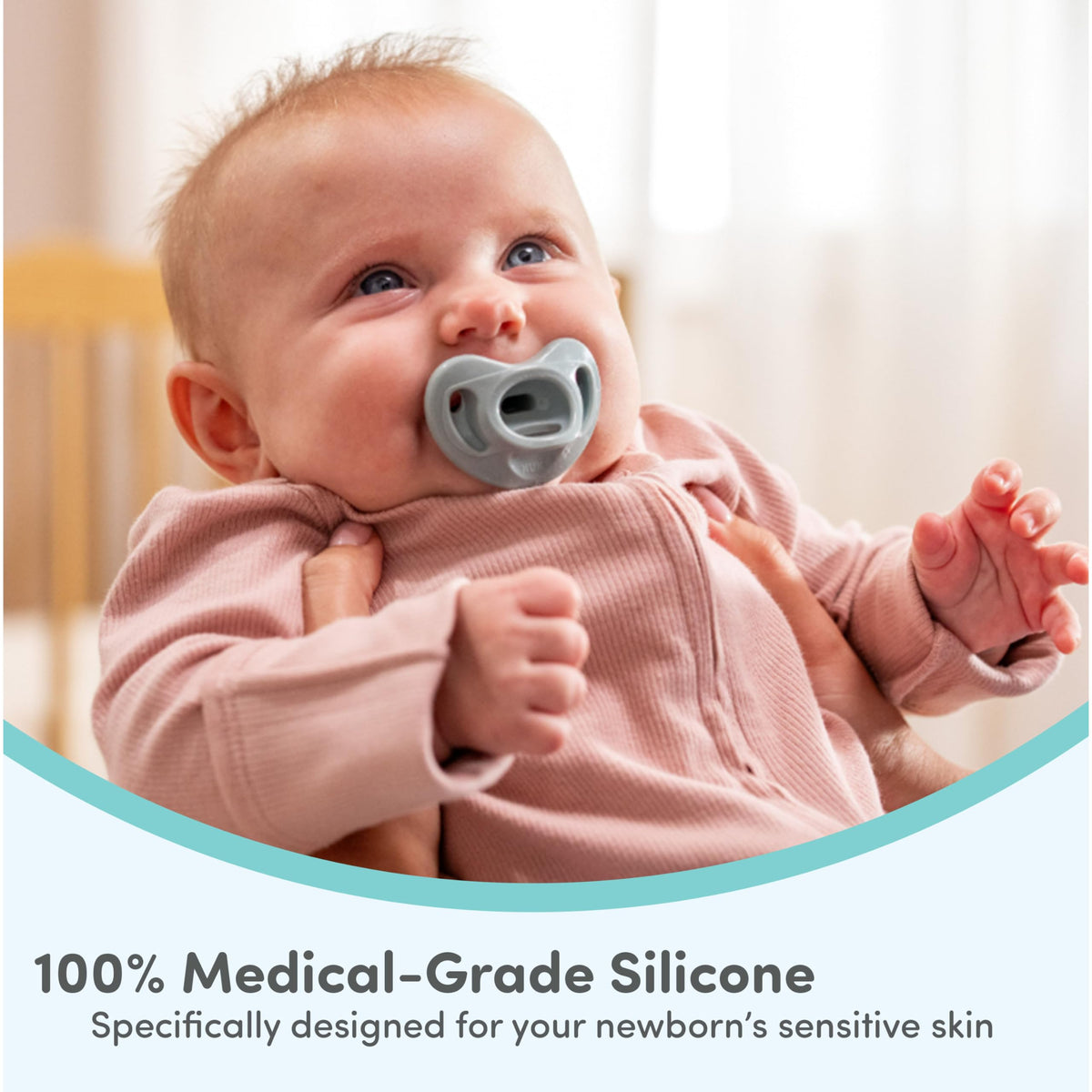 NUK Timeless Comfy Orthodontic Pacifier, 0-6 Months, 5-Pack, Pink Assorted Jansha Store
