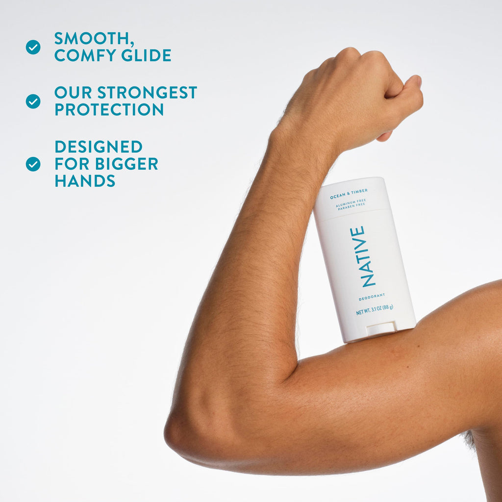 Native Aluminum Free Deodorant, Vanilla & Sandalwood, Large Size Stick, 72 Hour Odor Control, for Women & Men, Contains Naturally Derived Ingredients, 3.1 oz Jansha Store